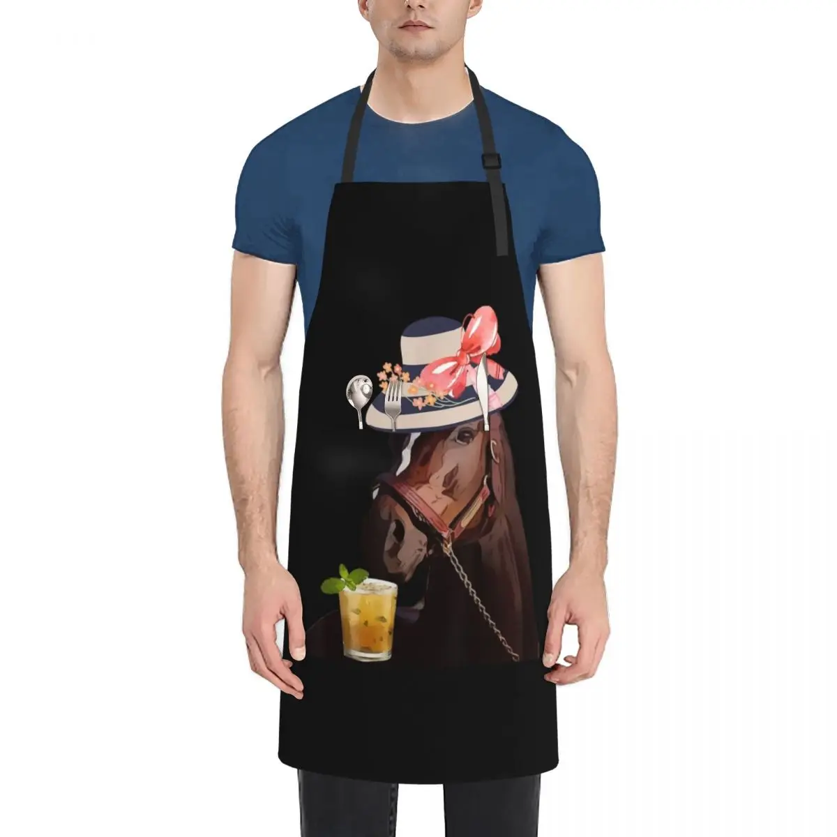 

Funny Horse Derby Party Apron Goods For Home And Kitchen Home And Kitchen cooks clothes Home and kitchen products Apron