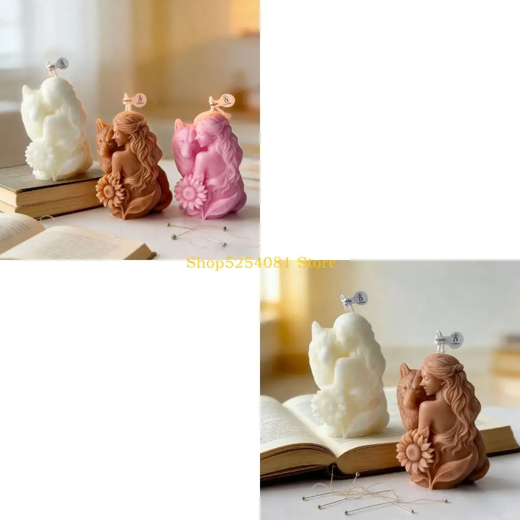 AXYC Wolf Girl Scented Soys for Home Scented Aromatherapys Table Ornament Home Decorations