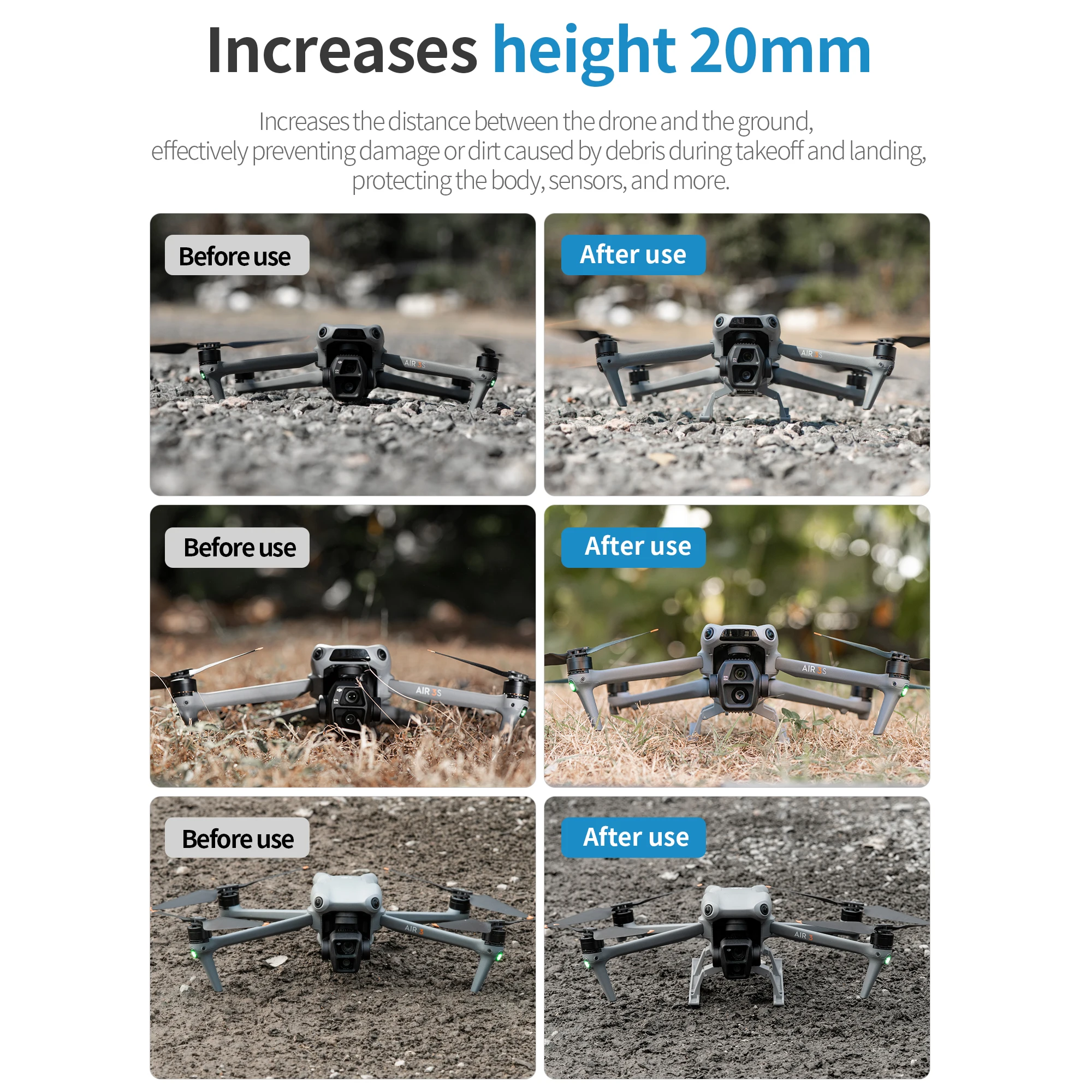 Landegestell für DJI Air 3/3S – Drone Landing Gear Bewertung und Preis