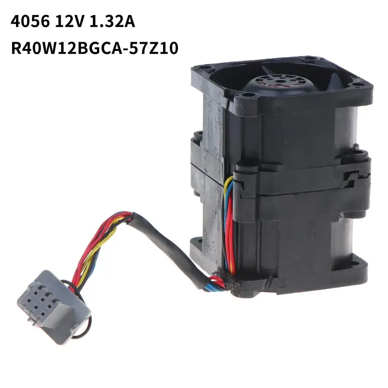 Server Cooling Fan Maintenance-Free DC 12V Brushless 4056 R40W12BGCA-57Z10 for Cloud Server Rack Cooling