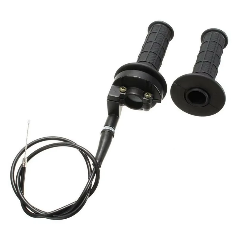 Twist Throttle Accelerator Handle Grips and Cable Set for 7/8