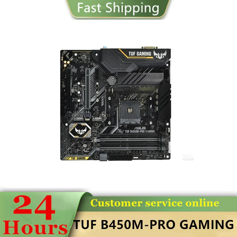 

TUF B450M-PRO GAMING motherboard Used original Socket AM4 DDR4 128GB M.2 NVME USB3.0 SATA3 Desktop Mainboard