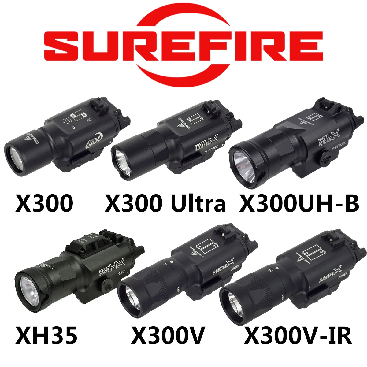 SureFire X300 X300U Ultra X300V XH35 Metal Tactical Strobe LED Light Fit 20mm Rail Airsoft Hunting Flashlight view 2