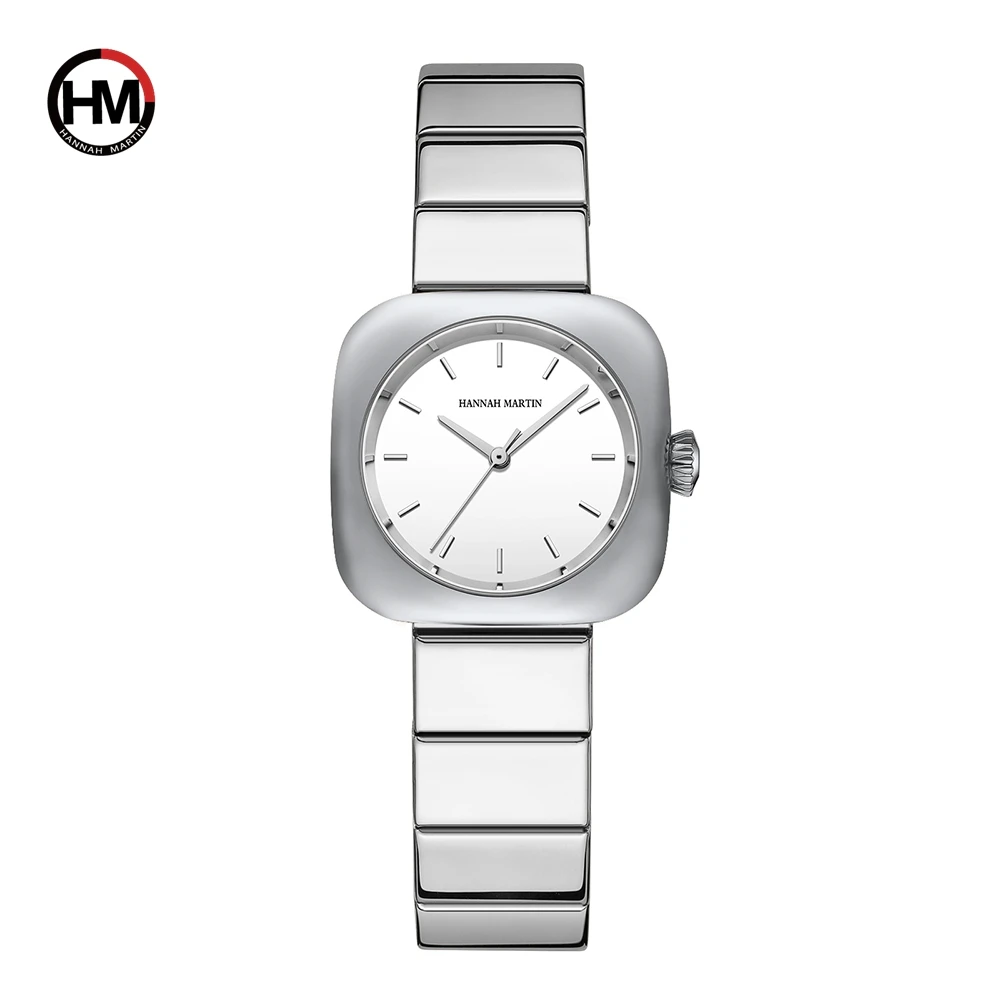 

2024 New Minimalist Women's Watch 30mm Square Japanese Movement Original Rose Gold Elliptic Leather Casual Fashion Wristwatches