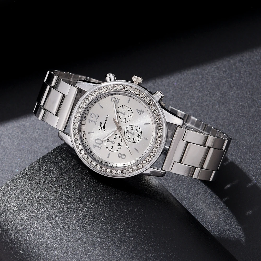 2023 New Fashion Women Diamond Watch Luxury Brand Reloj Mujer Wristwatch Female Casual Stainless Steel Quartz Watches Clock