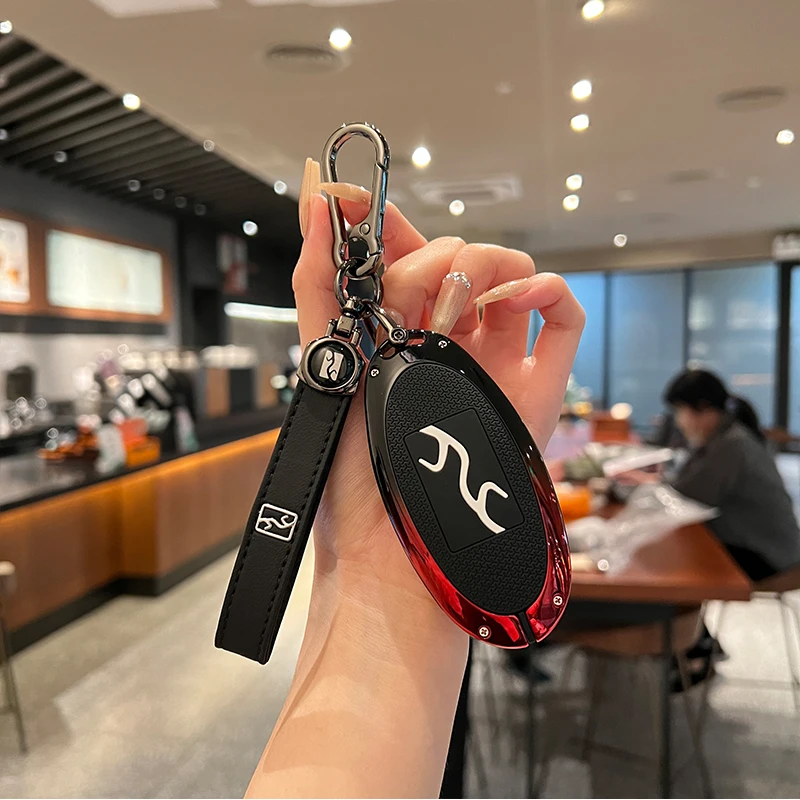 

Металлический чехол для ключей премиум-класса для BYD Yangwang U8/U9/U7 — роскошный брелок из цинкового сплава, защитный держатель от царапин