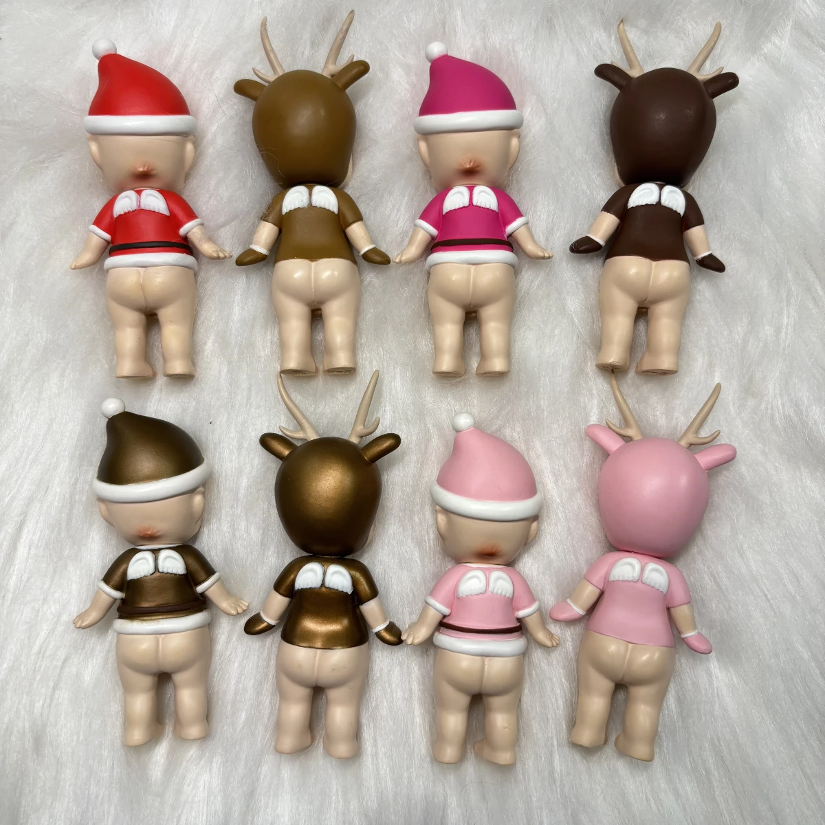 سوني أنجل شخصية صغيرة 2006 2007 سلسلة فرانكفرانك لعيد الميلاد الوردي سانتا كلوز الوردي الرنة #2