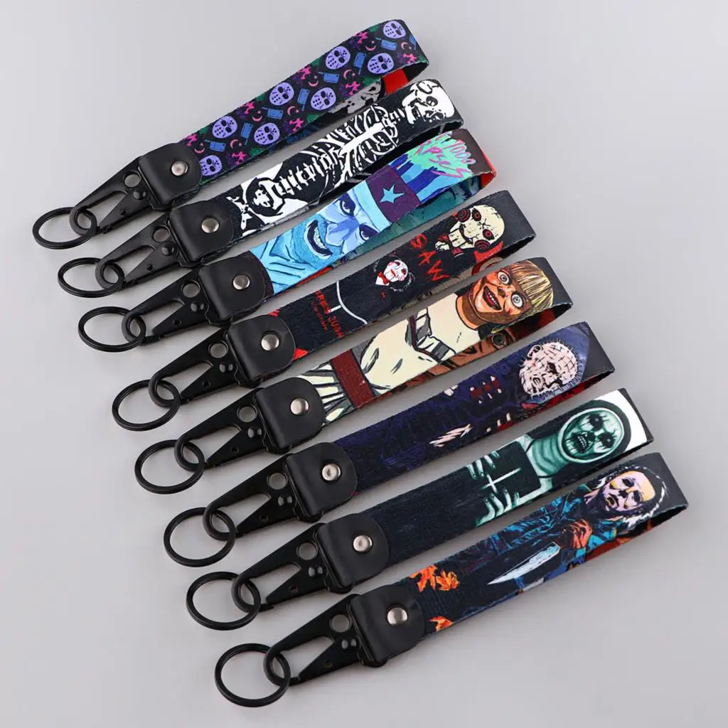 Halloween Horror Eagle Beak Keychain Motorcycles Cars Keychains Cool Key Tag Portable Keyrings Trinket Fashion Accessories Gifts
