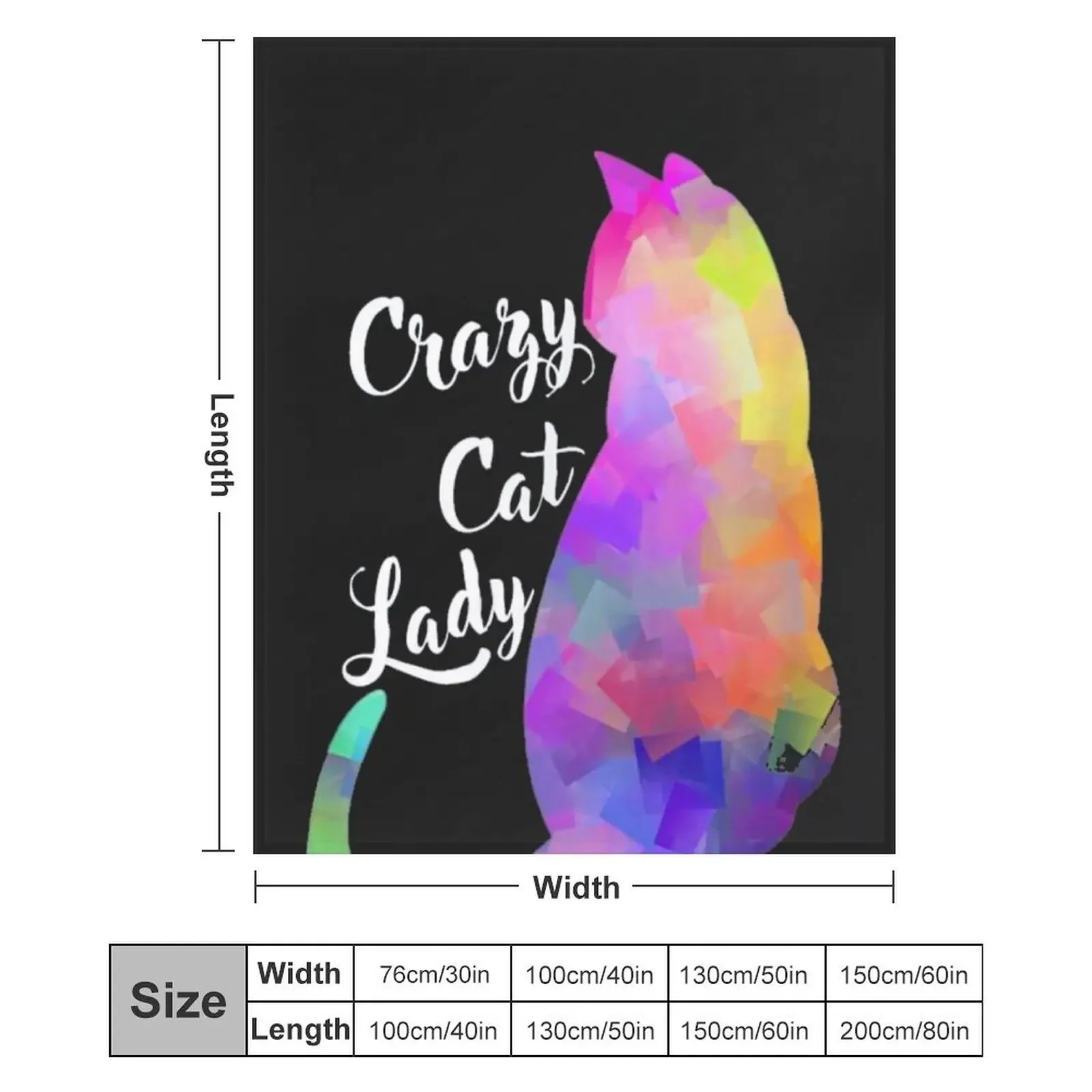 Crazy Cat Lady Throw Blanket