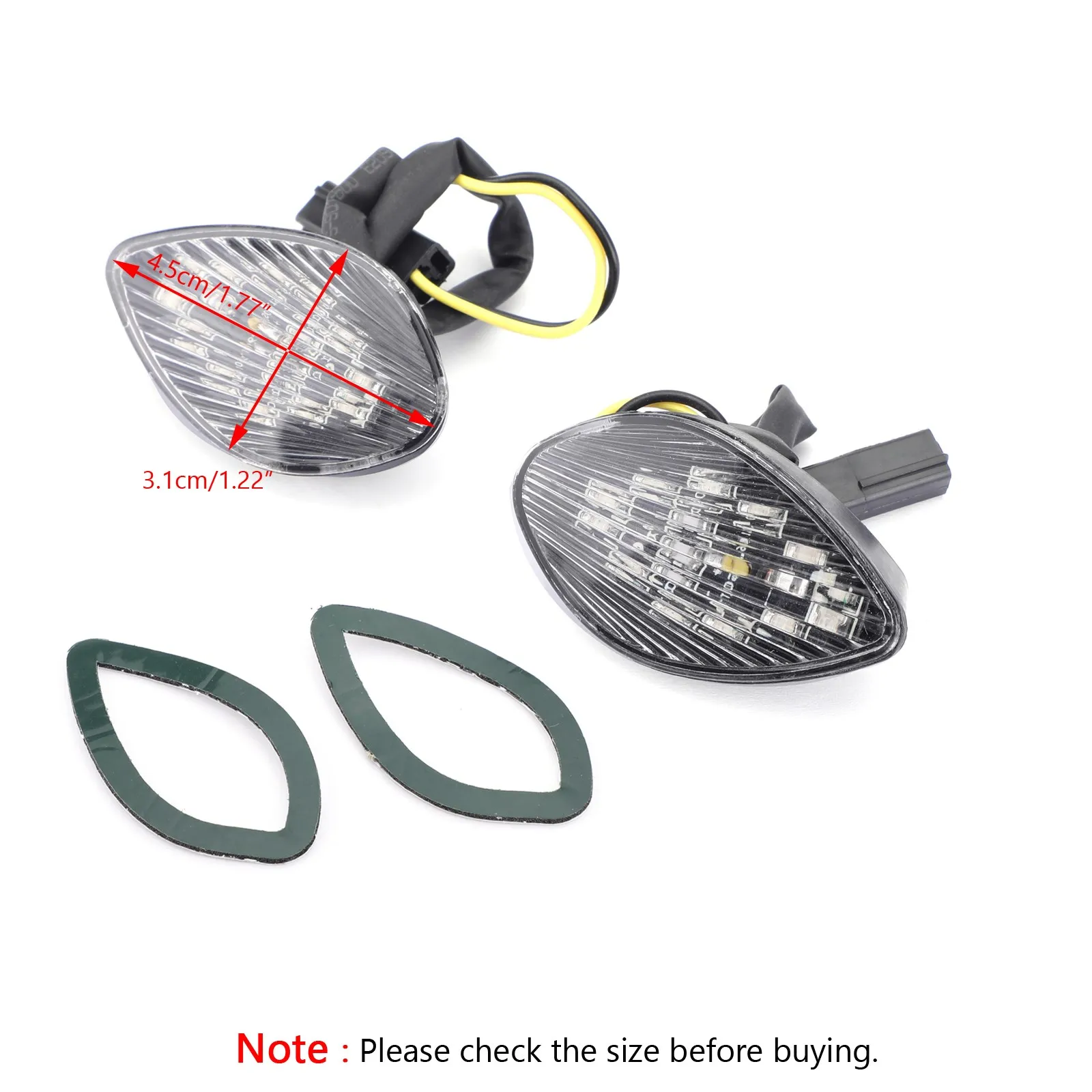 Artudatech Clear Turn Signals For Honda CBR 1000 RR Flush Mount 2004-2005