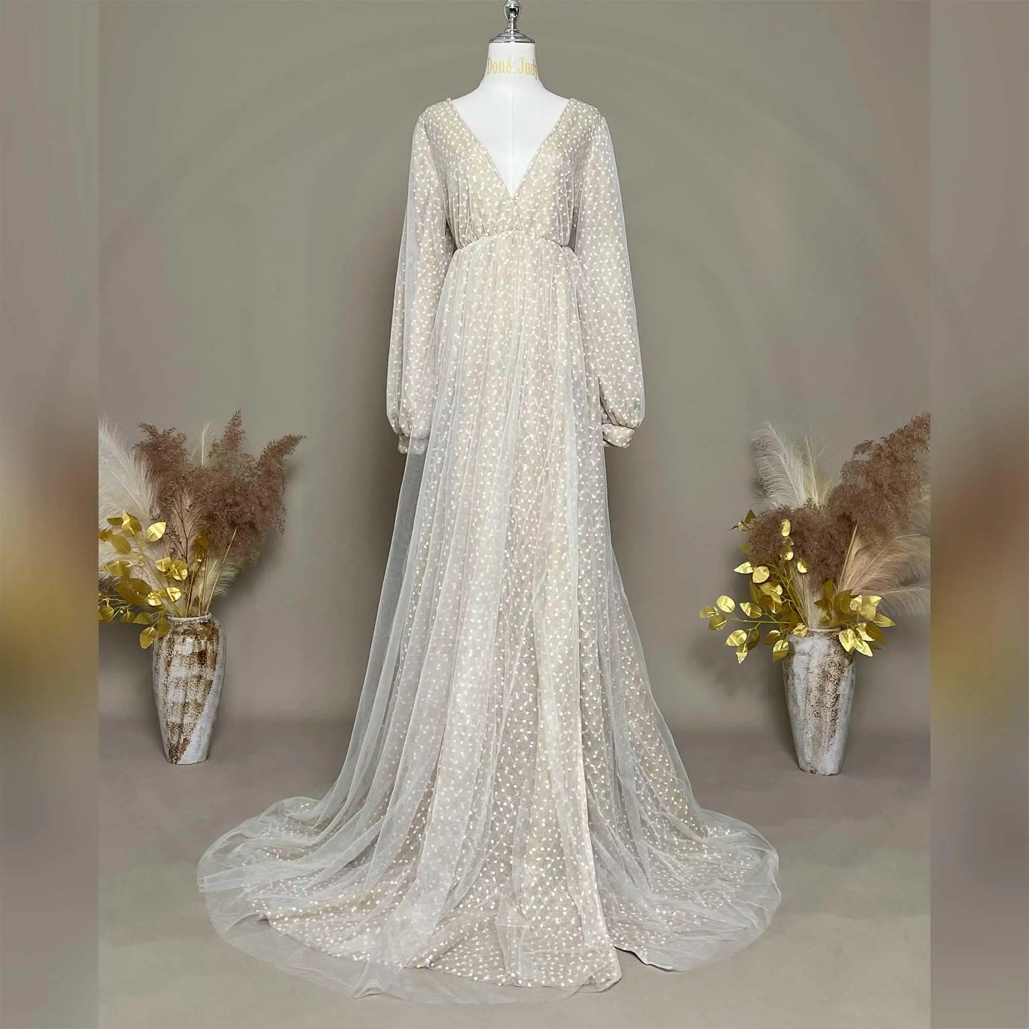 

Тюлевое платье Don & Judy с v-образным вырезом, одежда для вечерней вечеринки, двухслойная сетчатая элегантная женская юбка для фотографии