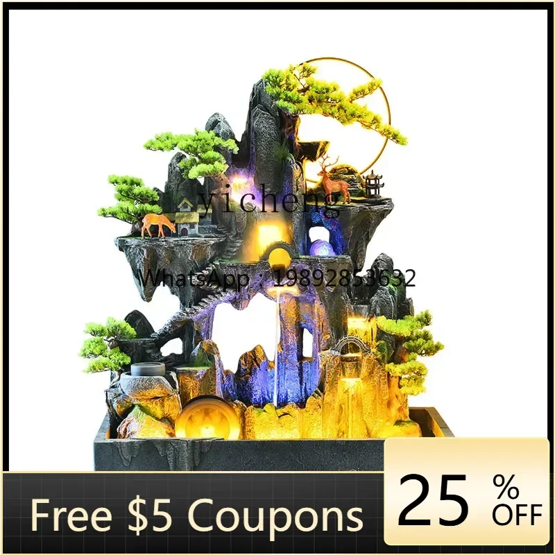 

TQH flowing water ornament circulating water fish pond rockery fountain courtyard villa garden balcony