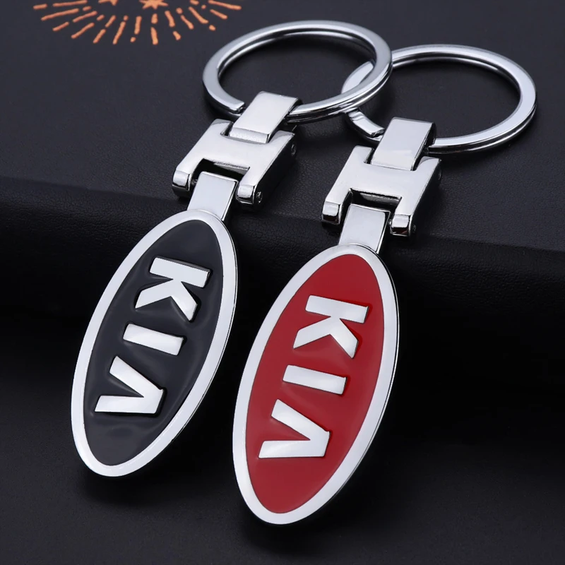 Metal Car Styling 3D Key Ring Keychain Pendant Men Gift For Kia Rio 3 4 Ceed Cerato Sportage Soul Sorento K2 K5 Auto Accessories