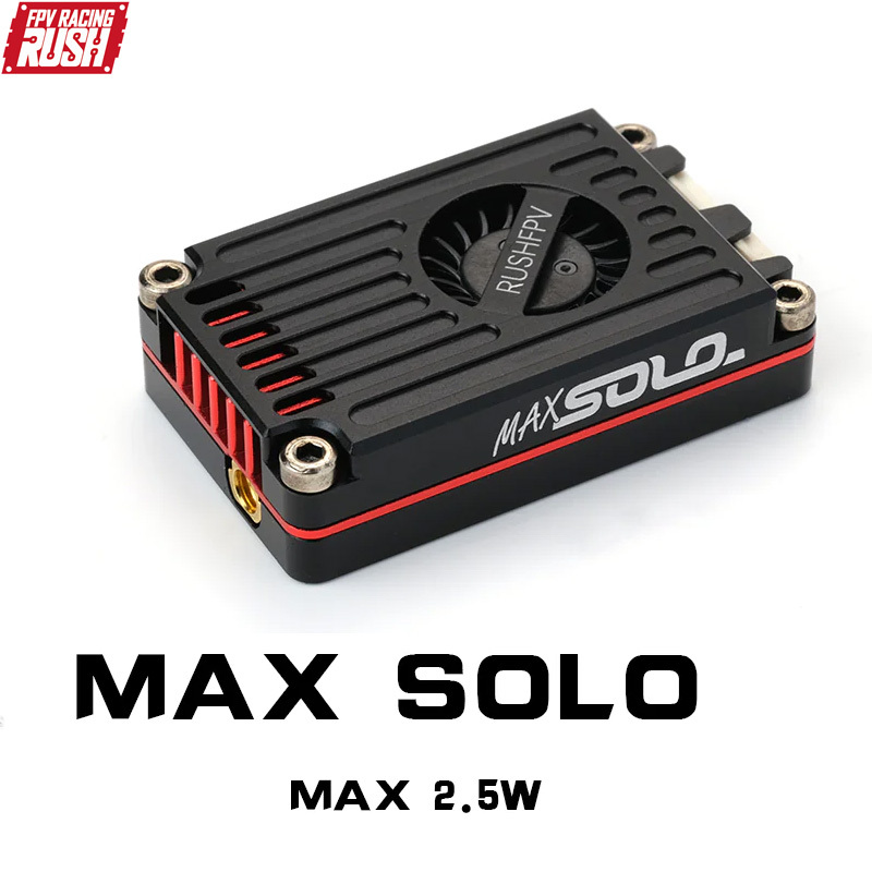  RUSH TANK MAX SOLO VTX 2.5W High Power VTX 48CH Video Transmitter with CNC shell for RC FPV Long Range Fixed-wing Drones 