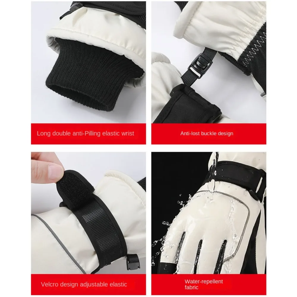 Nuevo Guantes de esquí con pantalla táctil, guantes de montar antideslizantes impermeables, guantes de ciclismo de invierno para