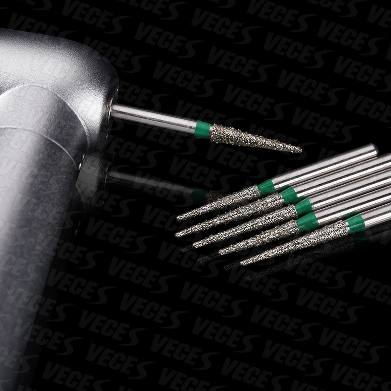 TC Type 10pcs Dental Diamond Burs Drill Coarse Extra Coarse for High Speed Handpiece Polishing Tools FG 1.6MM