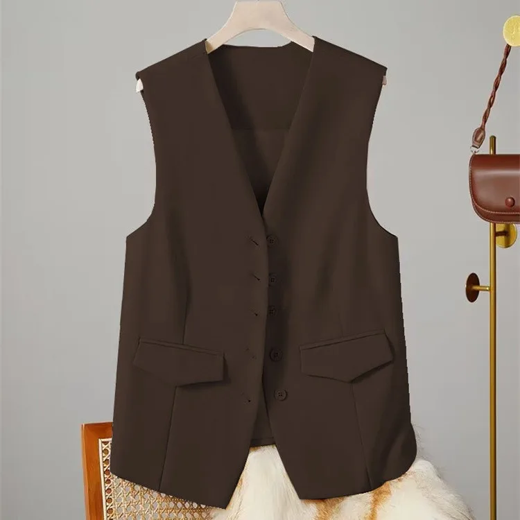 Suit Vest For Women 2024 New Temperament Commuting Layered Wear Inside And Outside Vest Suit Jacket Fashionable Casual Vest