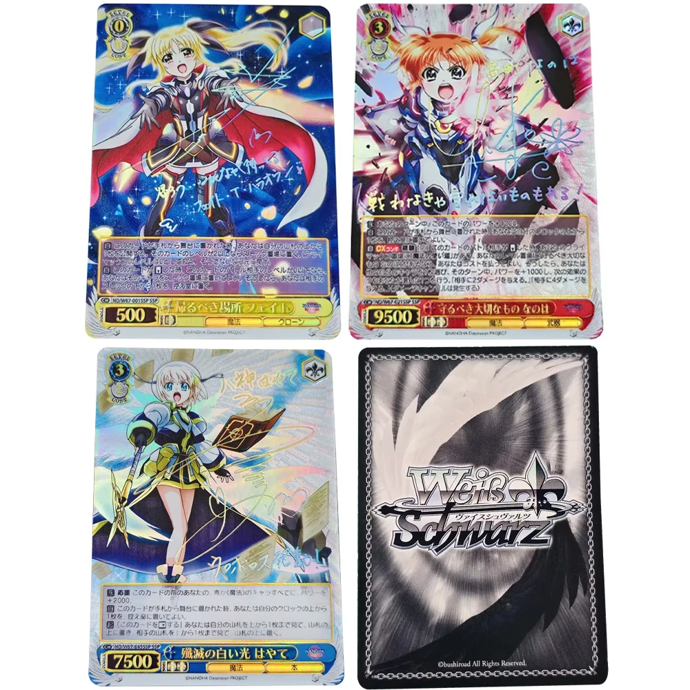 بطاقة مجموعة فتاة سحرية فايس شوارز أنيمي غنائية نانوها مصير تيستاروسا هارلاون فلاش محكم بطاقة توقيع الهدايا