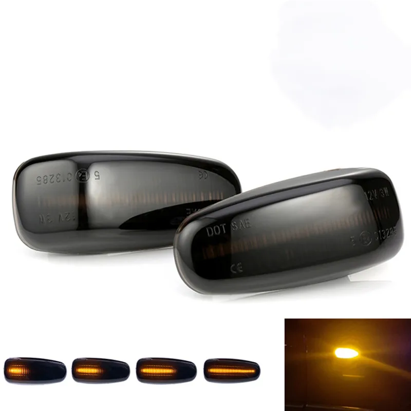 Para mercedes benz e-class w210 c-class w202 w208 fluxo dinâmico led turn signal luz marcador lateral sequencial blinker luz