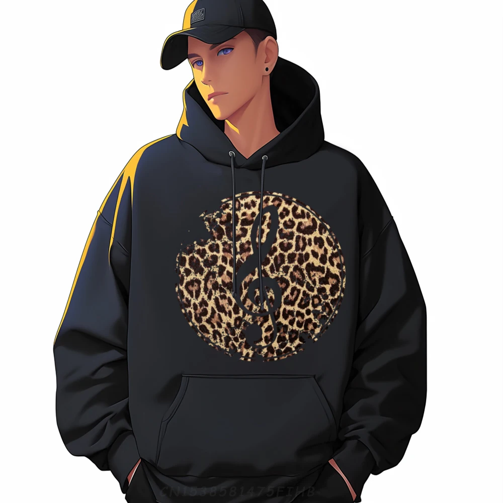 

Leopard Marching Band Musician Clef Note Treble Music G Graphic Pullover Hoodies Polyester Fiber Vintage Hoodies Thanksgiving