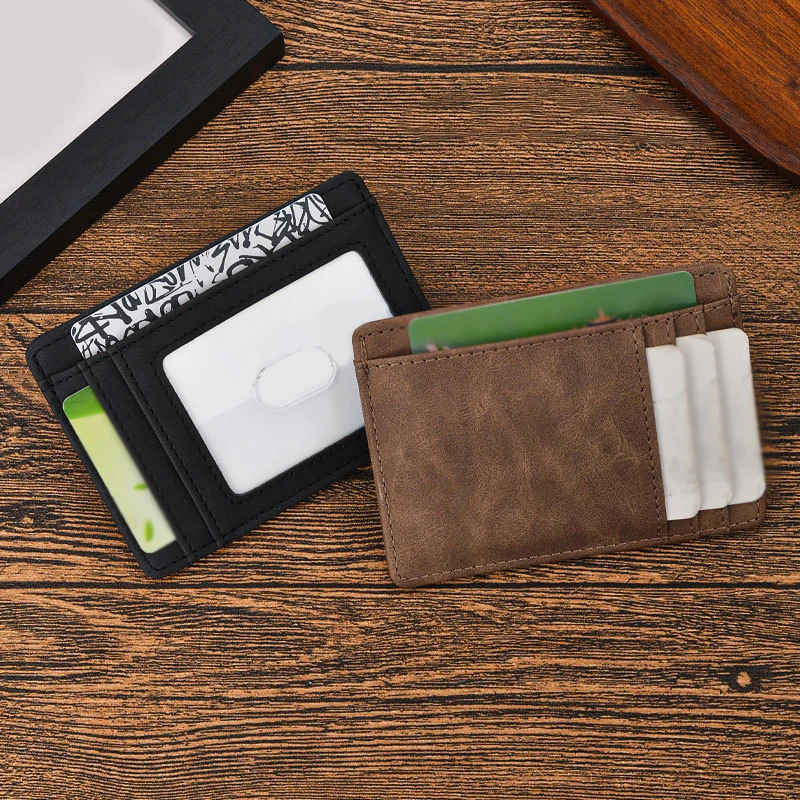 Männer Brieftasche Schlank Kreditkarte Halter Business Männlich Tragbare Mini Reise Geldbörse Für Mann
