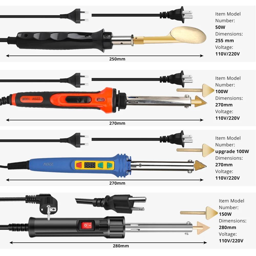 110V/220V 100W Plastic Welding Kit Temperature Control Soldering Iron Gun Automotive Bumper Repair Tool  Fast Heating For DIY