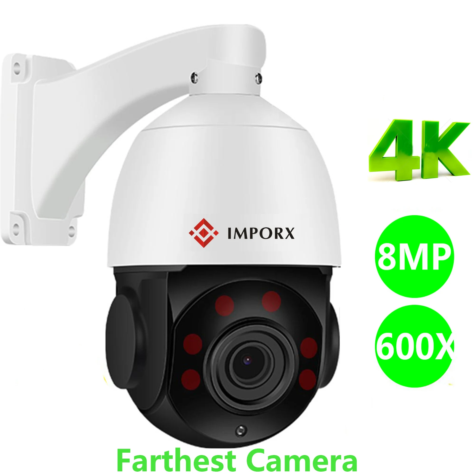 8MP 4K 600X ZOOM POE PTZ Speed Dome Support Hikvision Dahua NVR IVM4200 P2P ONVIF IMX415 IP Camera