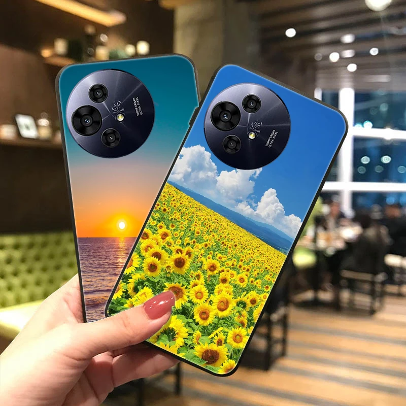 For TCL 50 Pro Nxtpaper 5G Case Coque Soft Print LandScarp Beauty Silicone Covers Black Bumper for TCL 50 Nxtpaper 5G Back Case