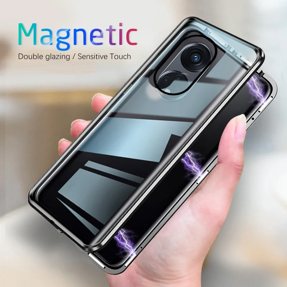 Double-sided Glass Metal Magnetic Case For XIAOMI MI Poco M4 Pro 5G M5S X5 Pro 5G 360 Full Protection Back Cover Phone Case