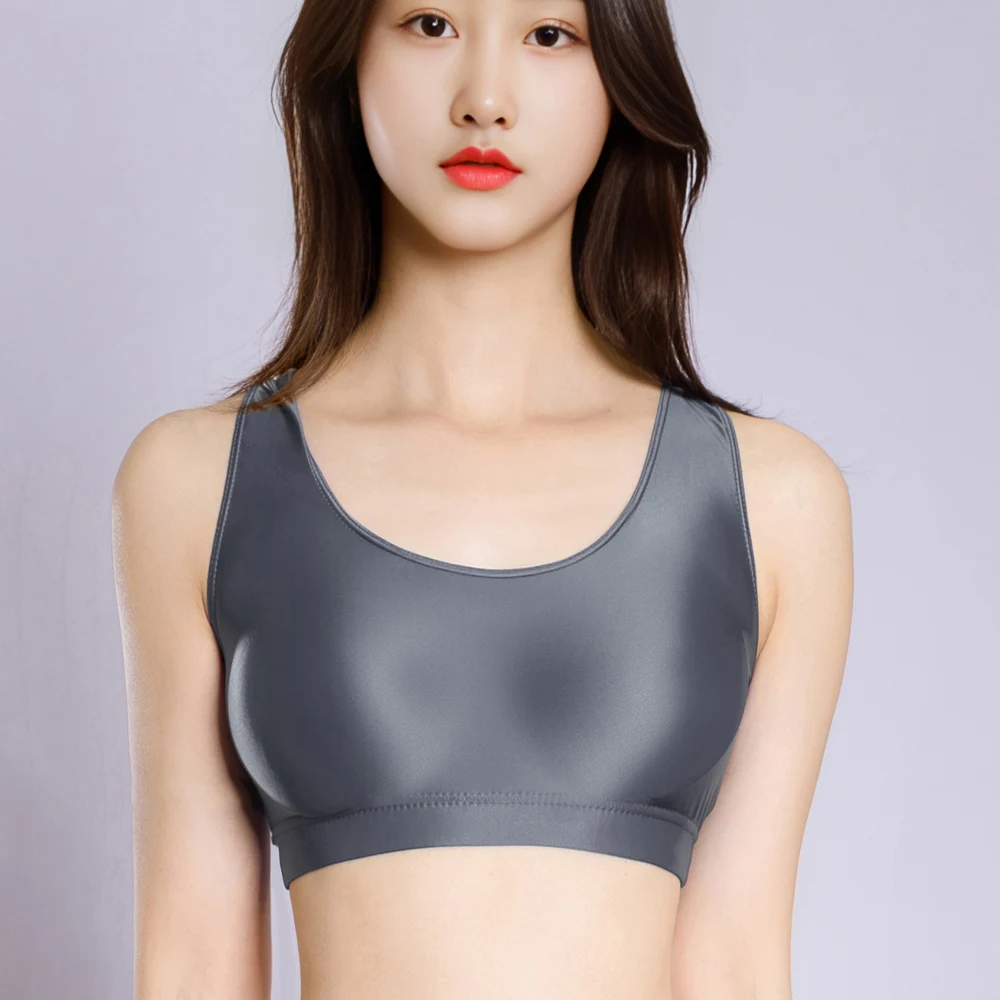 Neue Damen Sexy Transparente Bikini-Tanktops Fitness Gym Elastische Bustiers Crop Tops Ärmellose Shirts Westen Camis Croptop – Detail 11