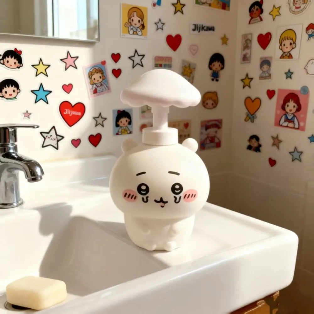 Chiikawa-botella recargable desinfectante de manos, dispensador vacío portátil a prueba de fugas, organizador de artículos de tocador para el hogar y el baño, viaje al aire libre