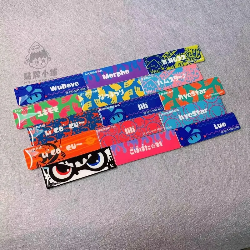 W magazynie Splatoon3 Homage Spray Fish Eggs Squid Octopus Badge Handmade Nameplate Couple Gift Model Collect Boy Toys Figure