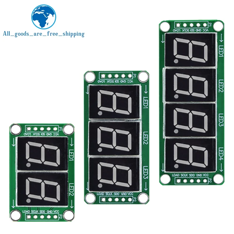 TZT 1/3PCS Static Drive 2 3 4 Segment Digital Tube LED Display Module 2 Digital 74HC595 Tube 100% New original For Arduino