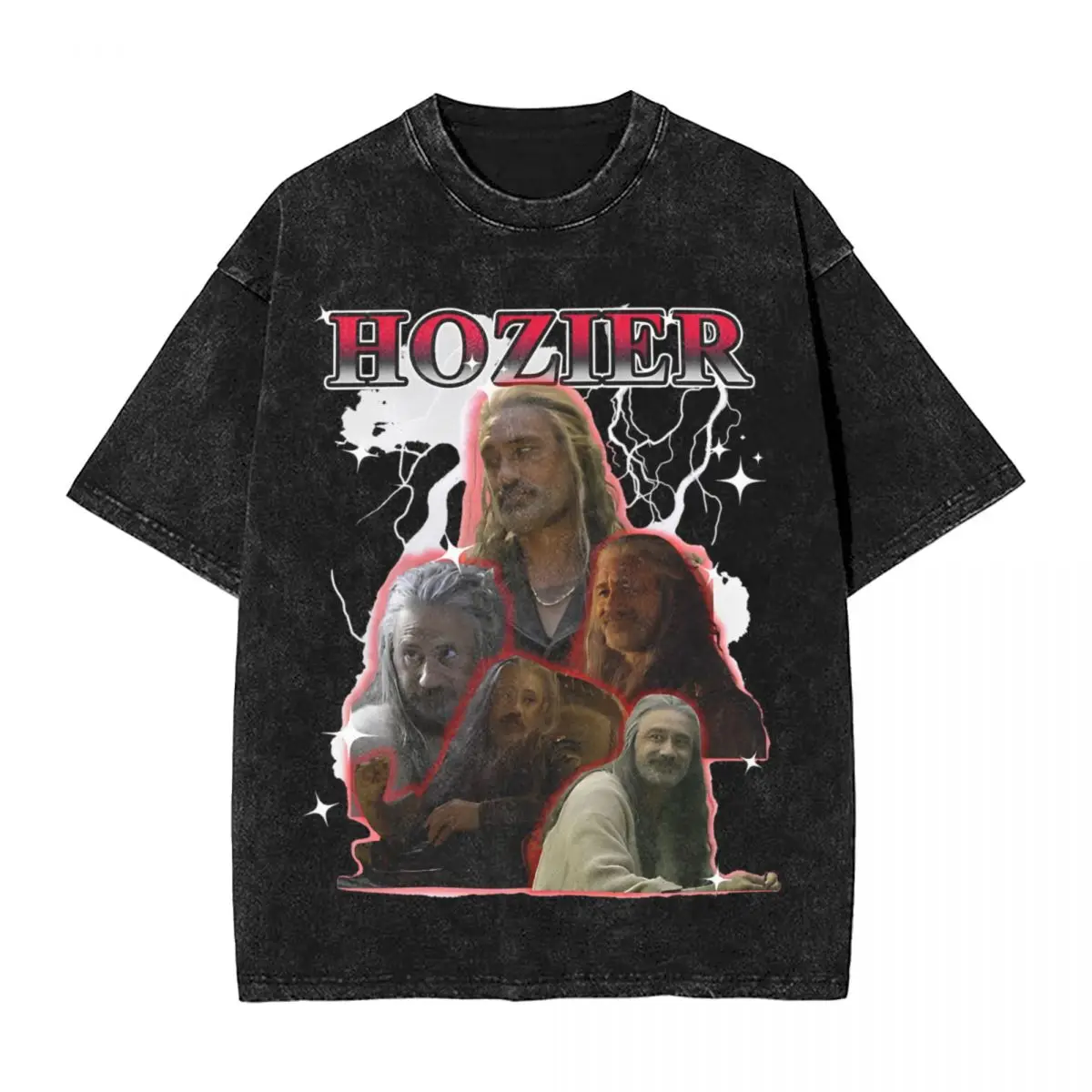 Hozier Blackbeard Gay Pirates Retro T Shirts Washed 100% Cotton Harajuku T-Shirt for Men Women Tops Streetwear Printed Tops Tees