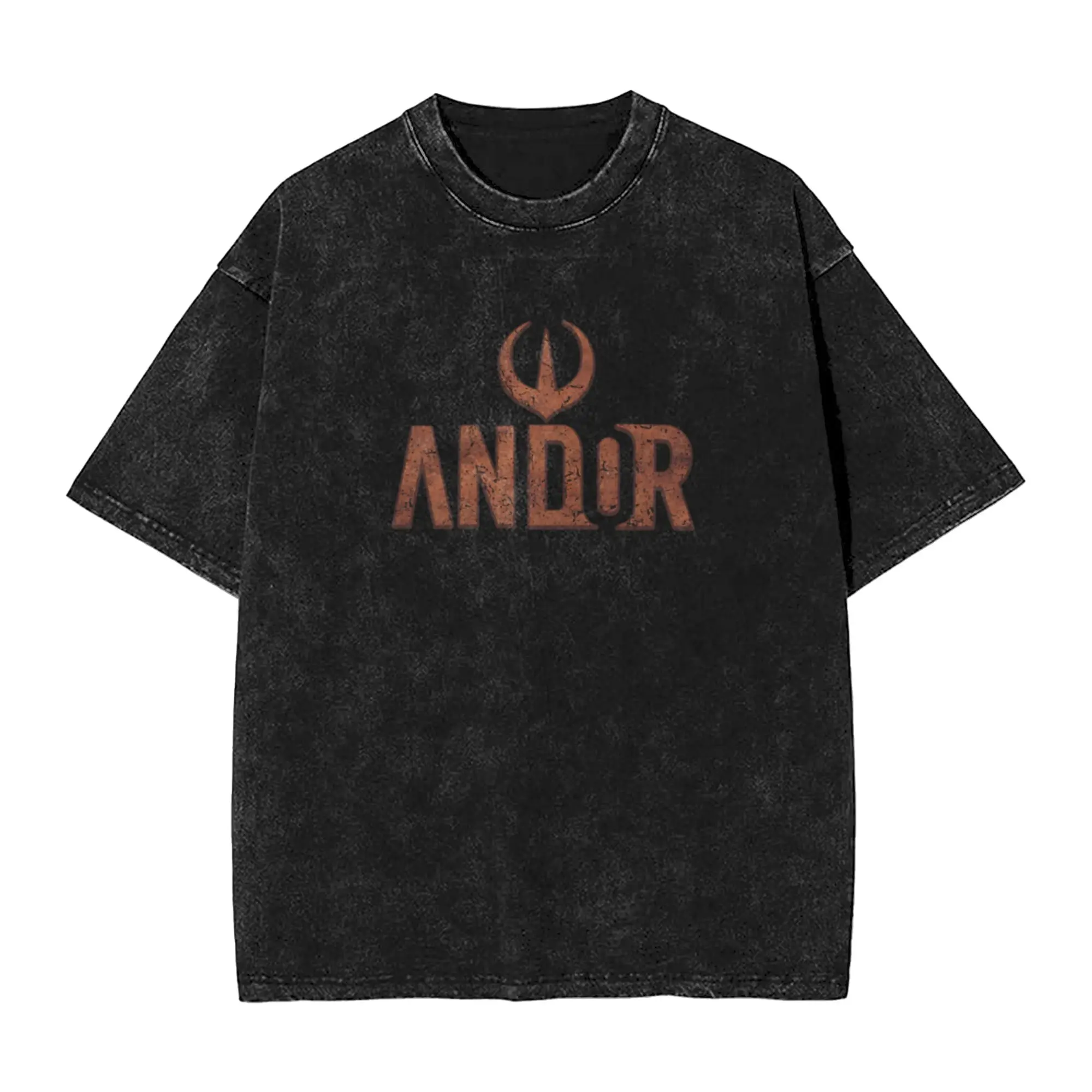 Andor Raised Logo Classic Chic A T-Shirt Oversized Short Sleeve Cotton Tees Tops