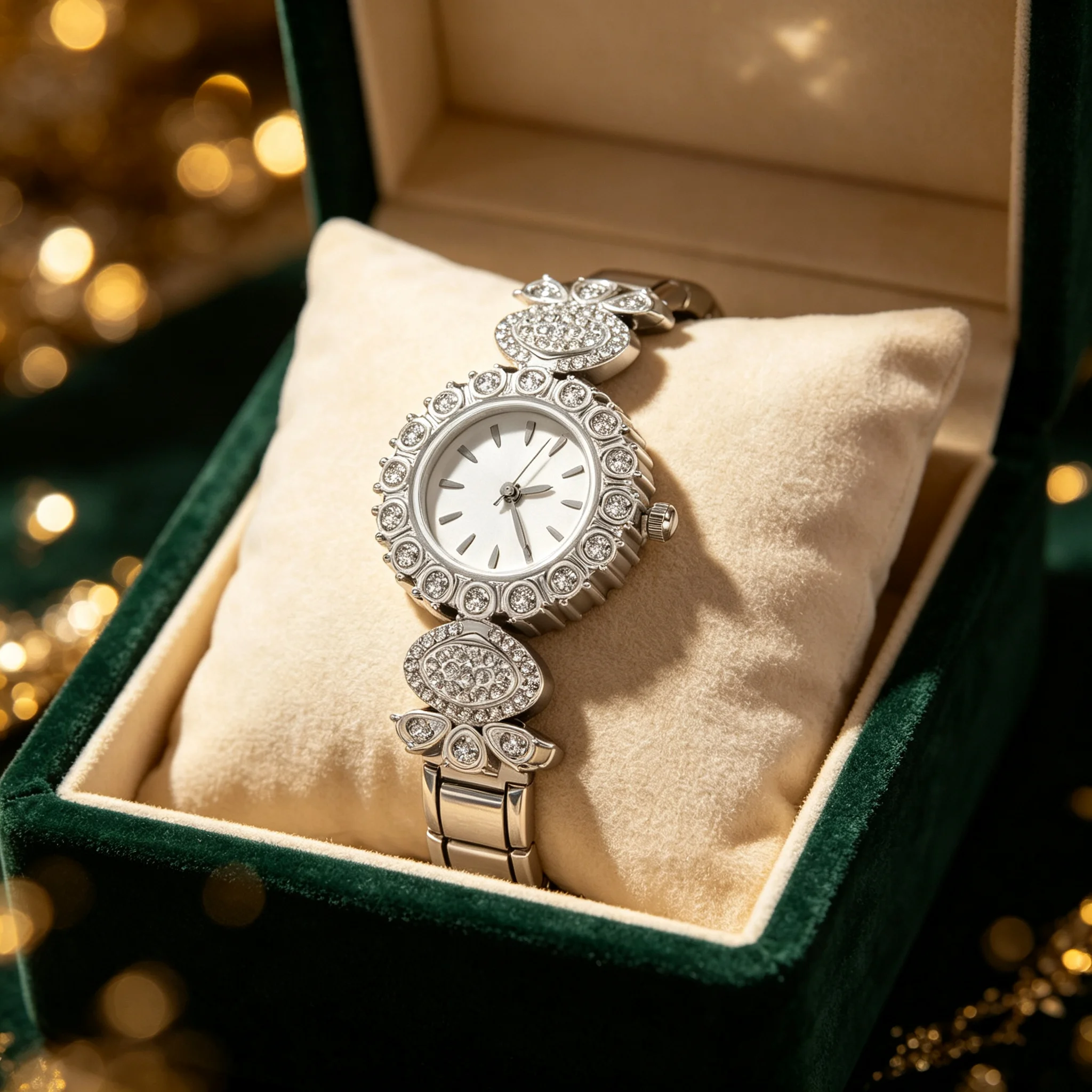 Stainless Steel Fit 9mm Watch Connector Italian Charm Links Women's Round Zircon Watch Header Linker Bracelet DIY Jewelry Gifts