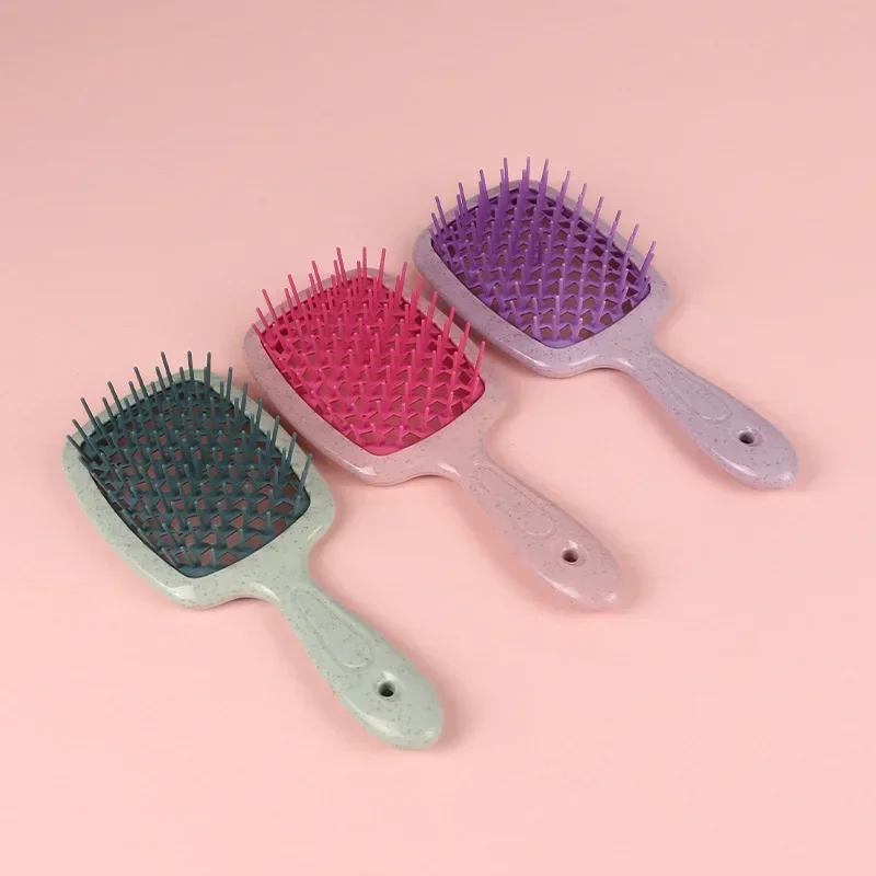 Square Grid Hollow-out Massage Comb Anti-static Dry and Wet Dual Use Fluffy Hair Home Hair Styling Combs Detangling Hair Brushes