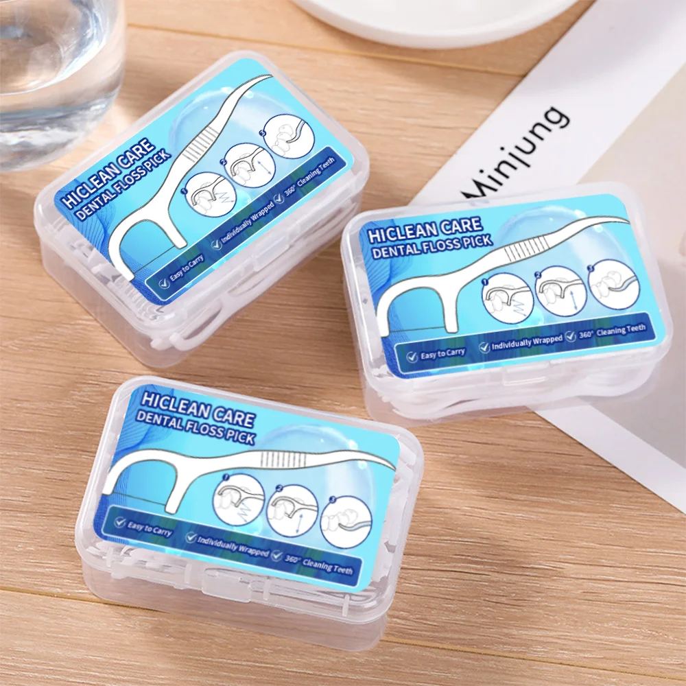 Fil dentaire professionnel Extra fort, avec étui de voyage, pour les soins buccaux et le nettoyage des dents