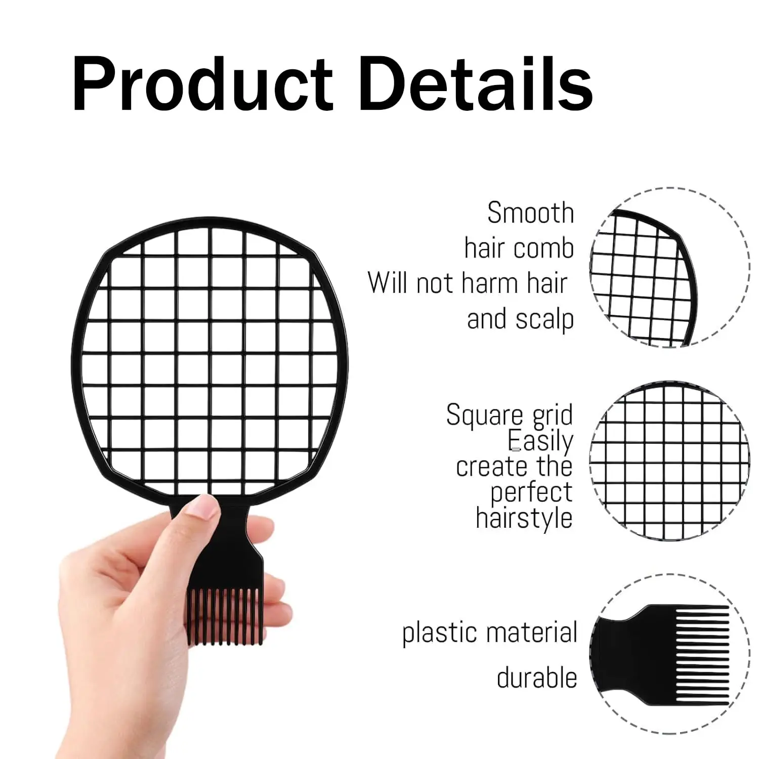 Lockenschwamm für Schwarzes Haar, Premium Twist-Haarschwammbürste, Haarschwämme für Locken bei Schwarzen Männern, für Männer & Frauen, Twist-Kamm für Afro-Haar, Coil – Detail 3