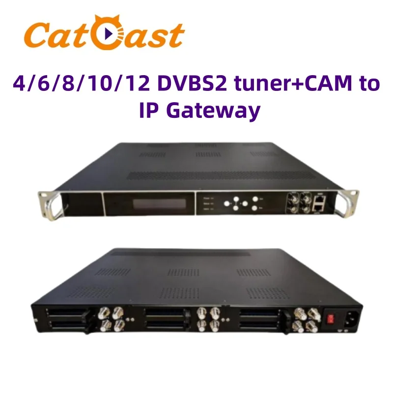 CATV DVBS2 Tuner to IP Gateway satellite IRD PCMCIA CAM-CI Digital Headend IPTV