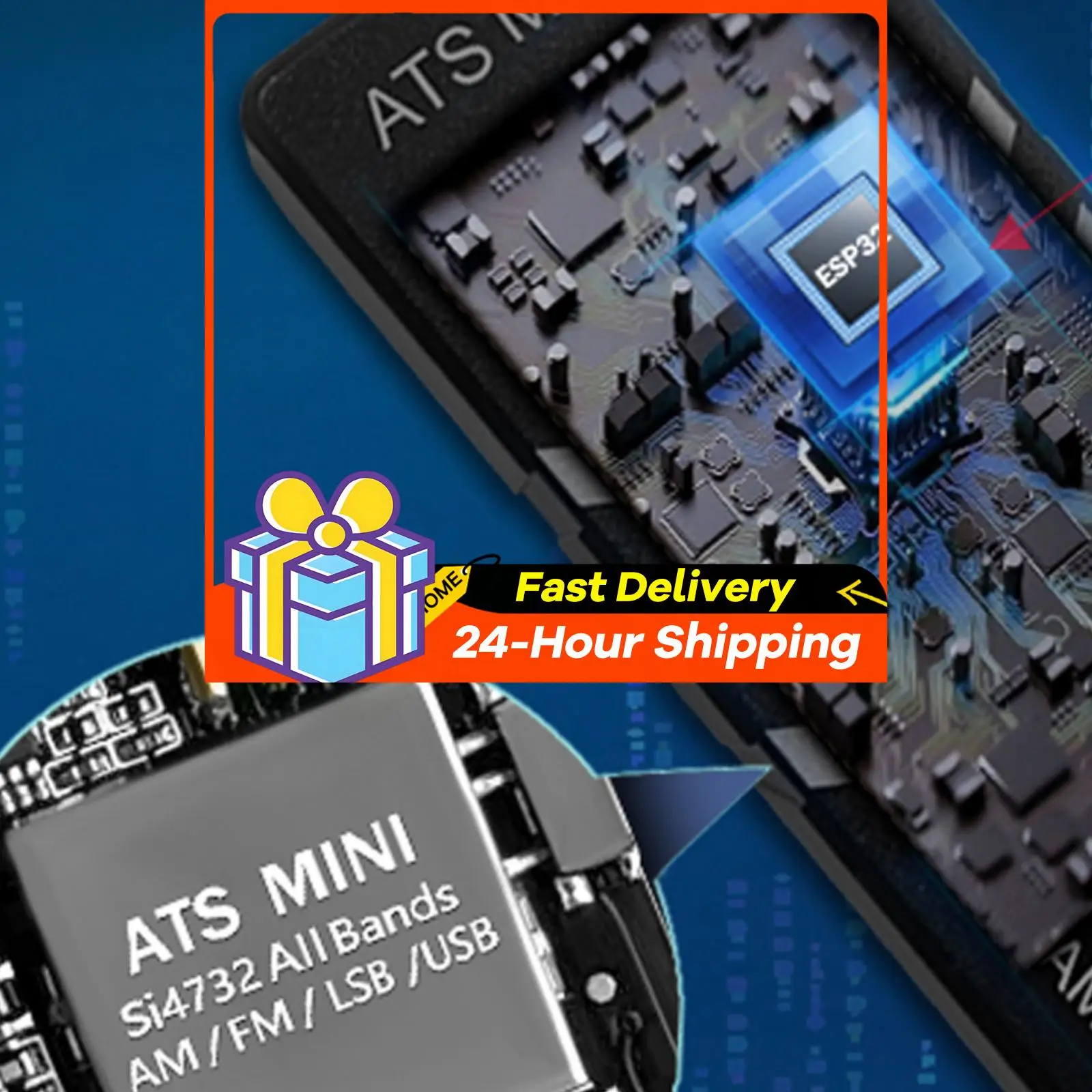 

Универсальное DSP-радио AMNVOLT V4 ATS MINI SI4732 с приемником AM/FM, 1,9-дюймовым IPS-экраном и усилителем для наушников