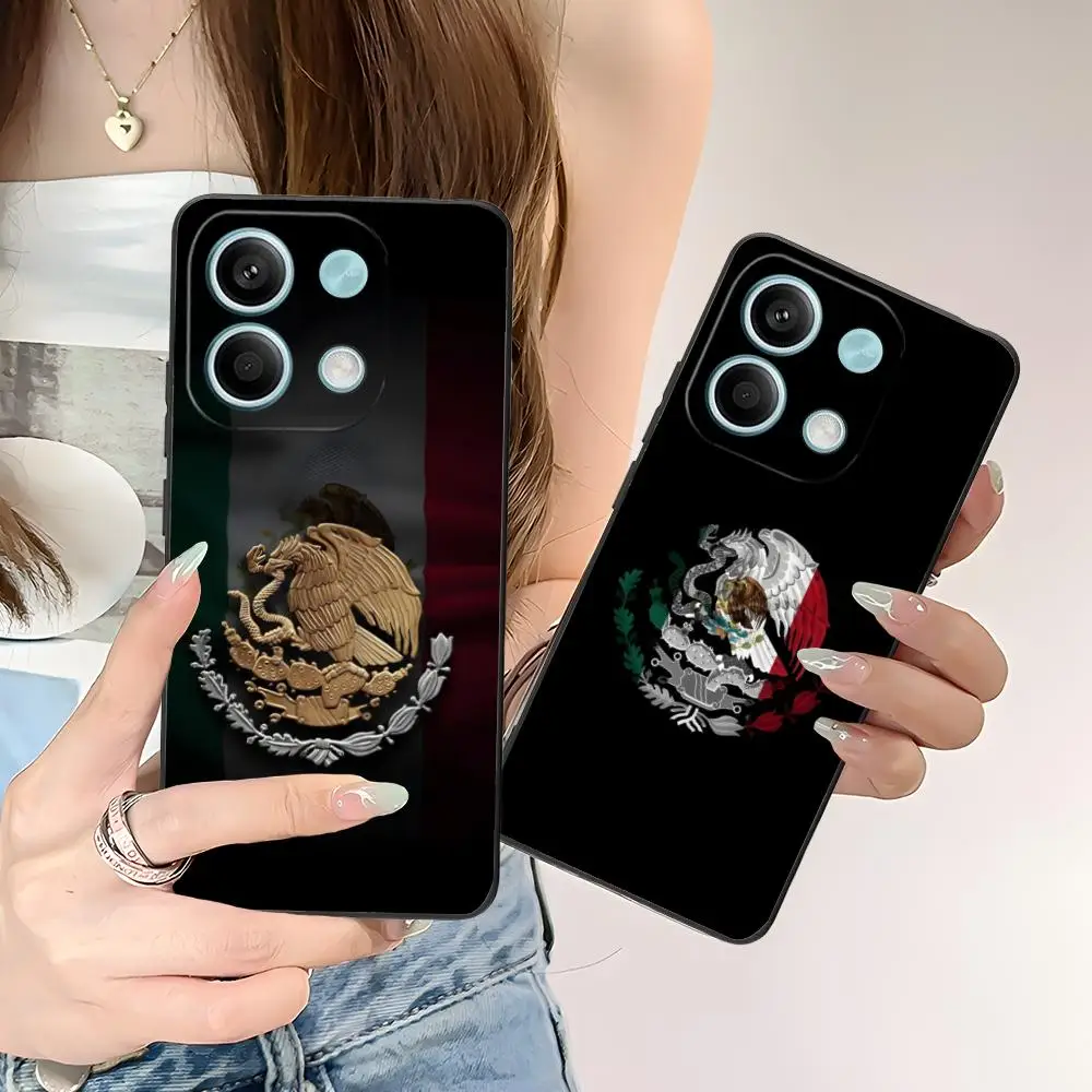المكسيك العلم المحمول قضية الهاتف الخليوي ل POCO F7 F6 F5 F4 F3 F2 برو GT C75 C71 C65 C61 C40 برو الترا غطاء الطباعة الملونة