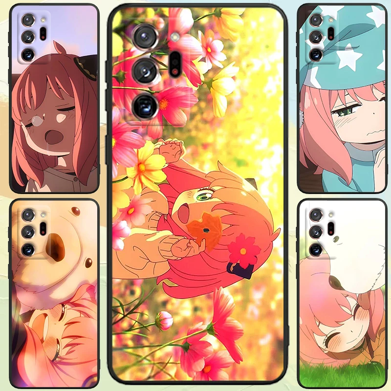 

S-SPY X FAMILY Anya Cute For Samsung A53 A52 A33 A32 A51 A71 A21S A13 A73 A55 A22 A23 A35 A72 A54 A12 5G Black Back Phone Case