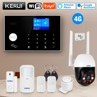 KERUI Home Alarm Kit Wireless WiFi and GSM 4G Smart Life / Tuya Smart App Control Alarm Security System for House Anti-theft G34
