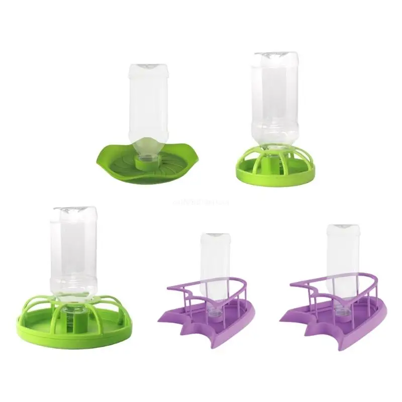 Water Dispenser Bottle Tortoises Water Bowl Feeding for Lizards Water Dish & Dish with Bottle Dropship