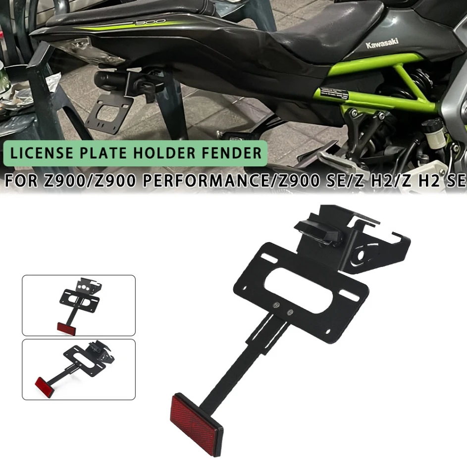 

New Motorcycle Rear Tail Tidy Number License Plate Holder Fender For Kawasaki Z 900 2017 2018 2019-2024 SE Z900 Performance Z H2