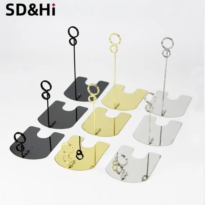 1PC Price Display Sign Metal Label Clip Bread Price Card Bakery Cake Shop Card Clip Display Standing Bread Label Holder