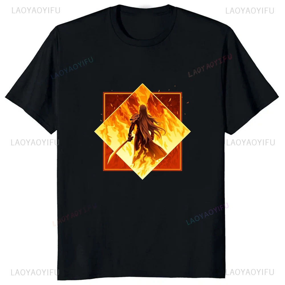 Japan Game Final Fantasy Creative Printed Cloud Strife Tshirt VII Remake Harajuku Anime Man T-shirt Causal Hipster Comfort Tees view 5