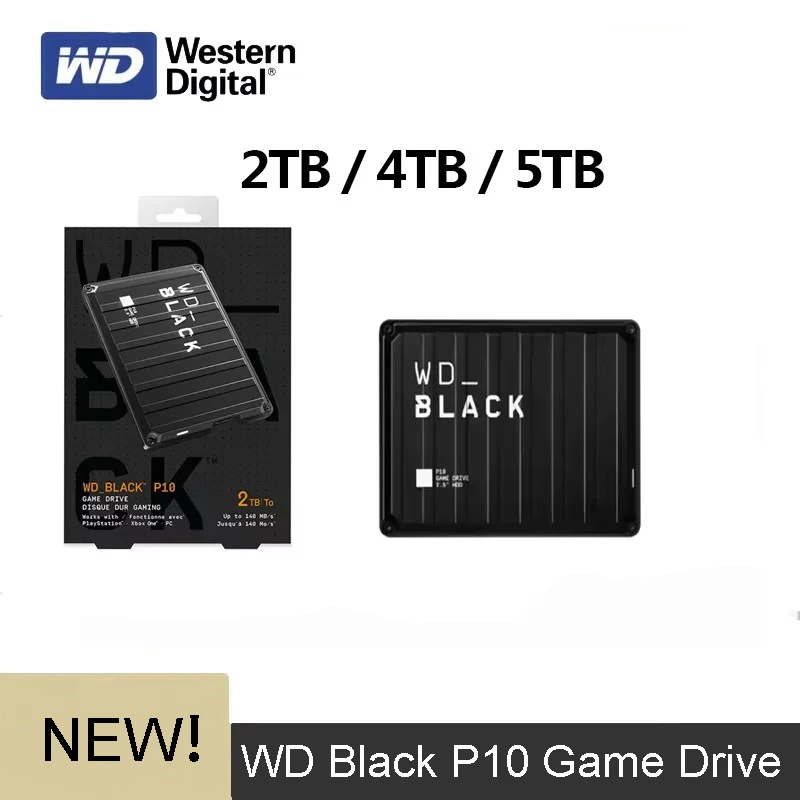 Western Digital WD Black P10 Game Drive 5TB 4T 2T External Mobile Hard Disk HDD 2.5