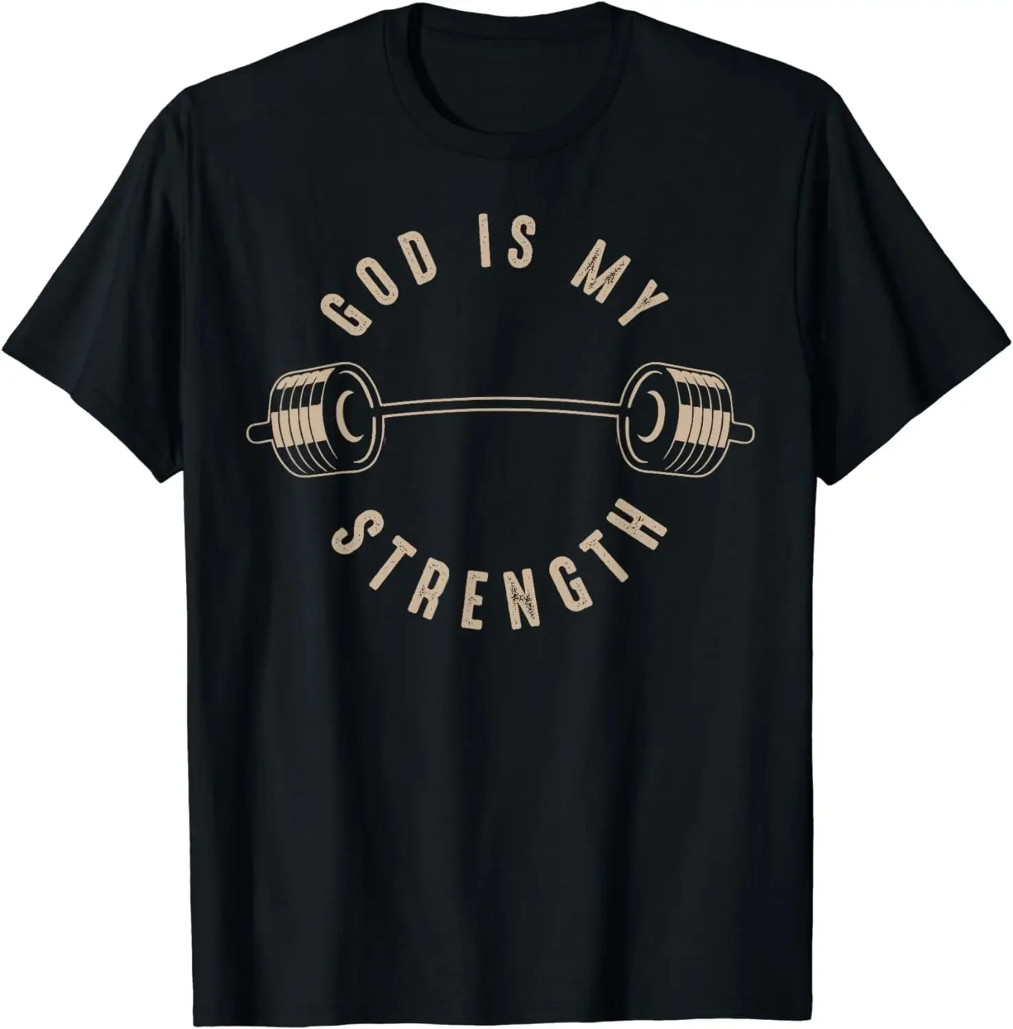 God Is My Strength Shirt | Cute God Is Rock Funny Gym Gift  Vintage T Shirt Graphic T Shirts Men Clothing Tops Streetwear